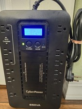 CyberPower 850VA EC850LCD UPS Power Supply 12 Outlets Tested