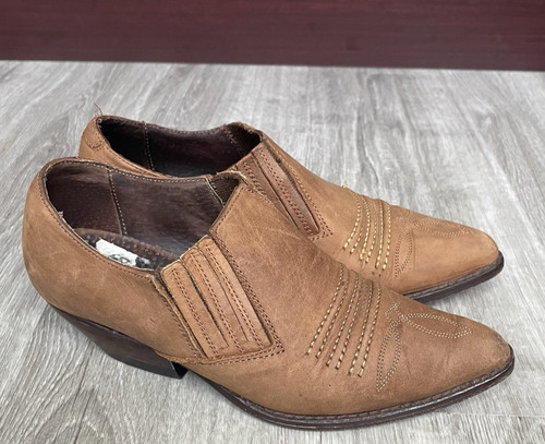 GUESS by Georges Marciano Western Leather Ankle Boots Women's Size 5.5 B