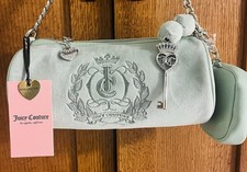 Juicy Couture Sparkle Royal Shoulder Bag in Frosty Green New W Coinpurse & Key