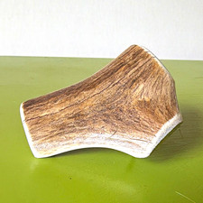 Vintage Handcrafted Natural Deer Antler Belt Buckle Made In USA Western Rustic