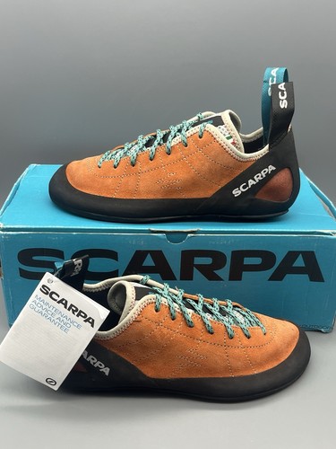 Scarpa Helix 70005-002 Women’s 8.5 Orange Mountain Rock Climbing Shoes Lace Up