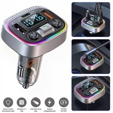 Car Wireless Bluetooth LED FM Transmitter MP3 Player PD USB Car Charger Adapter