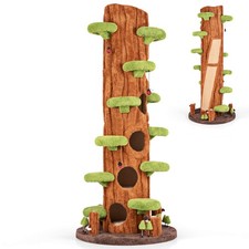 90.5" Tall Multifunctional Cat Tree w/ Private Condos, Sisal Covered Scratching