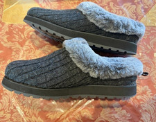 SKETCHER BOBS "KEEPSAKE ICE ANGEL" CHARCOAL WOMEN'S SLIPPERS - NWOT - SZ: 8M