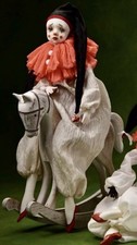 Künstlerpuppe Pierrot .  Porzellan Puppe Artistic doll.  OOAK. Unikat. Clown