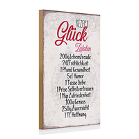 Holzschild Spruch 20X30Cm Rezept GlüCk Zutaten