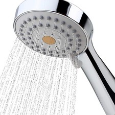 High Pressure Handheld Shower Head with Powerful Spray against Chrome
