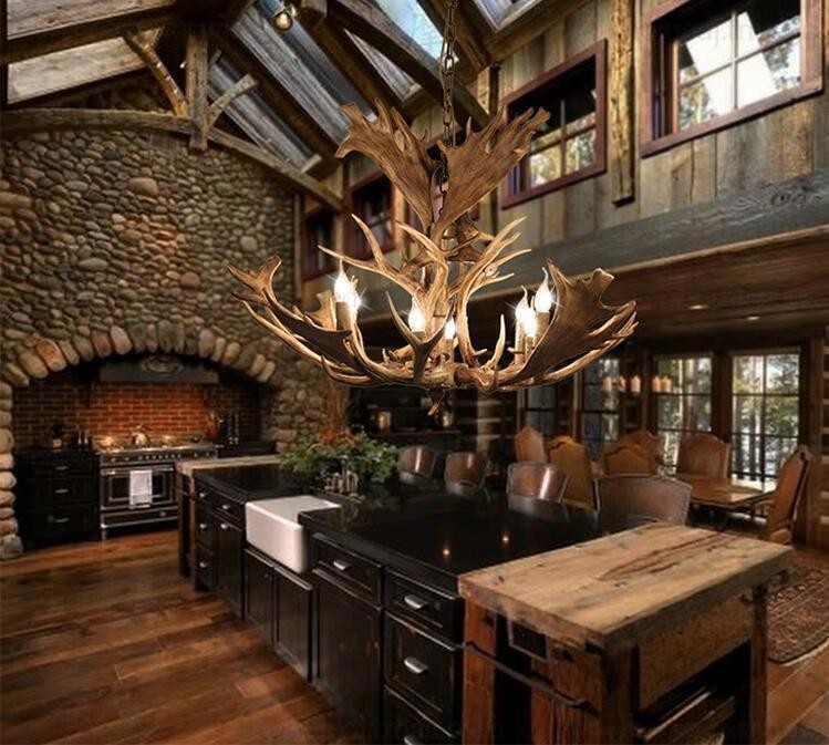 Antler Chandelier Big Deer Antler Pendant 8 Light 43inch Farmhouse Rustic Lamp