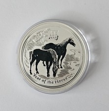 2014 -  Australian - Lunar Year Of the Horse -  1 oz Silver Coin ~ 0.999 fine 104.70 per troy oz