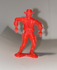 TIM MEE TOYS Red Cowboy Gunfighter 5'' Plastic Vintage 1960's
