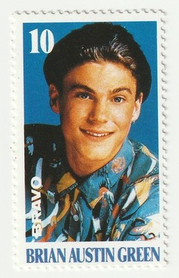 Brian Austin Green   Beverly Hills 90210   BRAVO Star Stamp #10   Vintage 90s