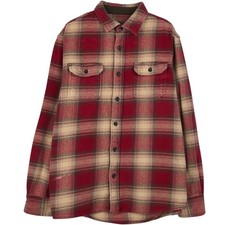 Used Orvis Ombre Check Long-Sleeve Heavy Flannel Check Shirt Men's Size L a...