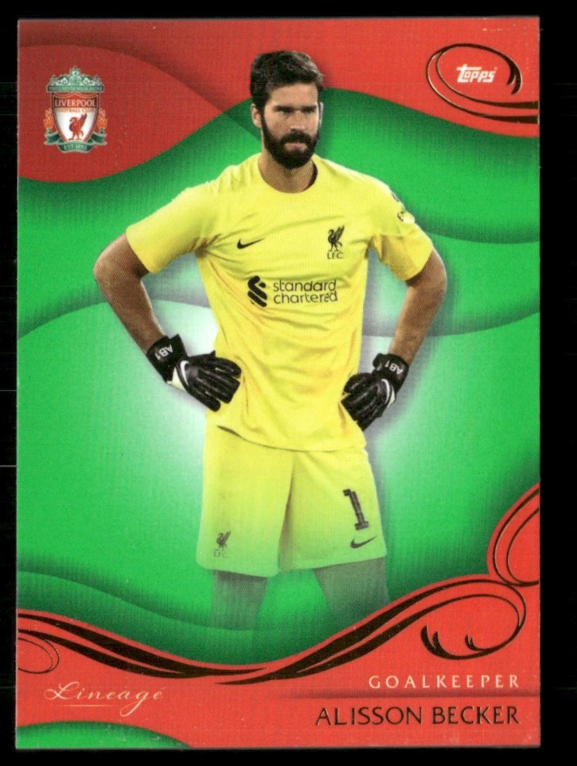アリソンベッカー まとめ売り Alisson Becker 12/50 2022 Topps Liverpool Lineage Green Liverpool