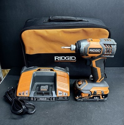 メジャーリガード Rigid RIDGID R86034 18-Volt 1/4 in. w/ Battery, Charger and Bag | eBay