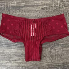 Victoria s Secret Small Red Sheer Mesh Cheeky Panties