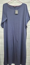 BNWT JD Williams Size 24 Navy Blue Maxi Long T-shirt Dress (426/285/v)