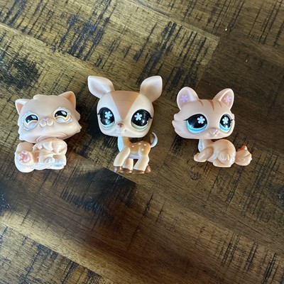Littlest Pet Shop Lot Hasbro LPS Figures 3 Pcs Vintage