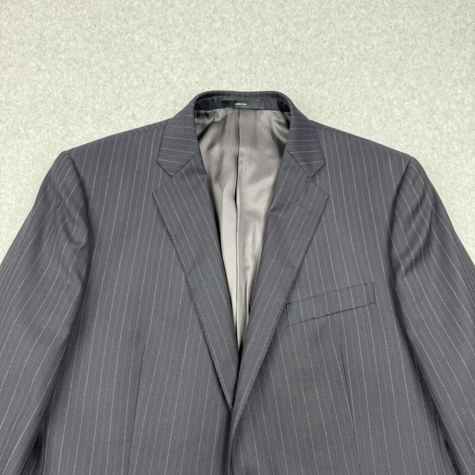 Blazer Saks Fifth Avenue para Hombres 42R Negro Rayas Super 130s Lana Loro Piana Abrigo Foto 2 de 4