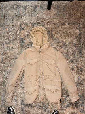 Denim Supply Ralph Lauren Trench coat Overcoat Hoodie Khaki Xl NWT