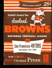 11/12 1950 San Francisco 49ers vs Cleveland Browns program vg