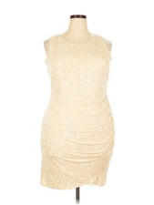 Nine West Women Gold Cocktail Dress XXL