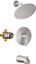 HoliSpa Tub Shower Faucet Brushed Nickel Shower Faucet Set NEW IN BOX 
