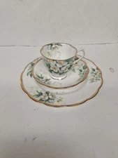 Royal Albert Fine Bone China England "Orange Blossom" Teacup Saucer 8" Plate 