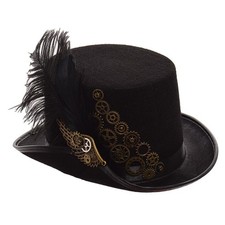 Unisex Steampunk Top Hats With Goggles For Women Men Gothic Costume Party