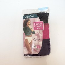 Vintage 1994 Hanes Her Way Cotton Hi-Cut Panties Womens Size 8 Underwear 3-pack