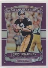 2016 Rookies & Stars Great American Heroes Purple 17/49 Terry Bradshaw HOF 9o3