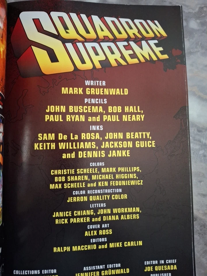 SQUADRON SUPREME Mark Gruenwald | 2003 Marvel Trade Paperback - Third Printing - Image 2 of 4