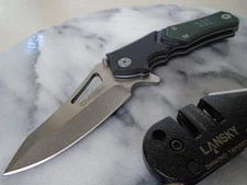 Mikkel Willumsen Responder Tactical Pocket Knife Lansky Sharpener Set 440C New