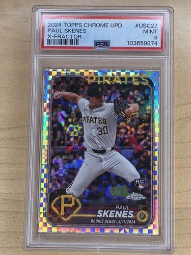 Paul Skenes 2024 Topps Chrome Update X-Fractor PSA 9