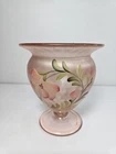 Fenton Dusty Rose hand painted 6” floral vase Signed By Artist