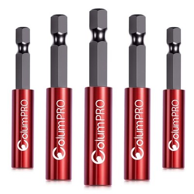 ColumPRO 5 Stück 1/4 starke magnetische Verlängerung Bithalter Sechskantschaft S2 Stahl