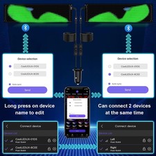 Flexible LED Car Windshield Eyes for Truck LED Eyes for Cars 2Pcs 15" x 4