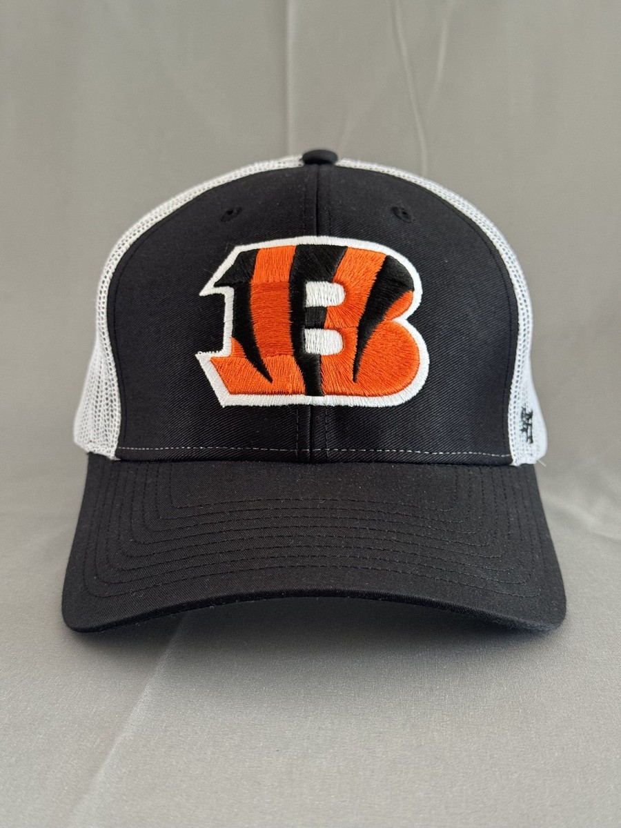 '47 Brand Cincinnati Bengals Trucker Snapback Hat Black White One Size NFL