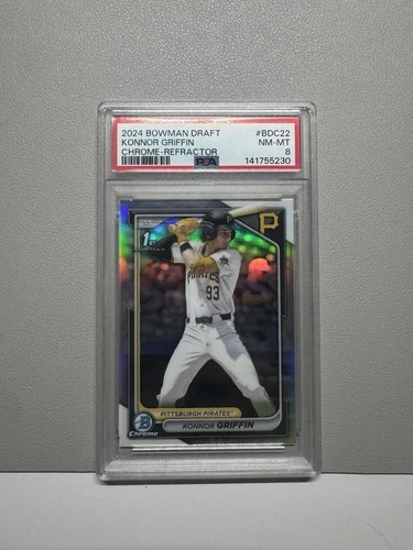 2024 Bowman Draft - Konnor Griffin Bowman 1st RC Chrome Refractor PSA 8