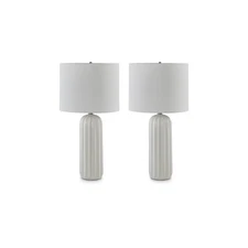 Signature Design by Ashley Contemporary Clarkland Table Lamp (Set of 2)  White
