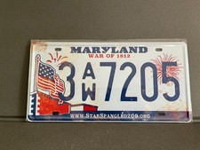 Targa metallica auto americana immatricolazione Maryland 15 x 30 cm