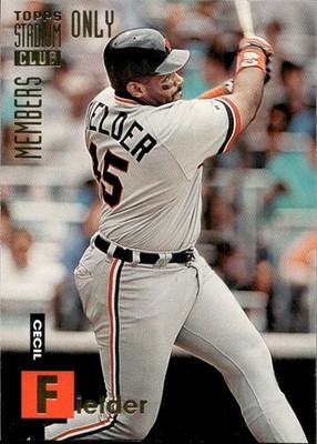 Cecil Fielder - 1994 Topps Stadium Club Baseball - Members Only #34
