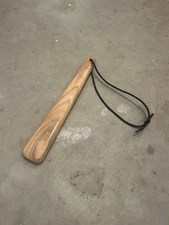 Gunsen Gata Tenarashi Tessen Samurai Japanese War Fan Club, Handmade Canary Wood