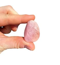 Pink Morganite Tumbled Stone, Natural Morganite from Congo