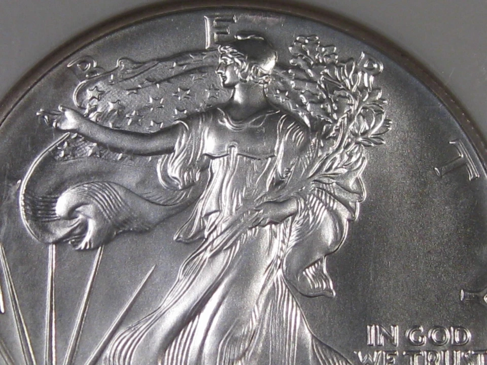 Data Migliore BU 1990 Silver American Eagle NGC MS69. #24 - Immagine 3 di 4