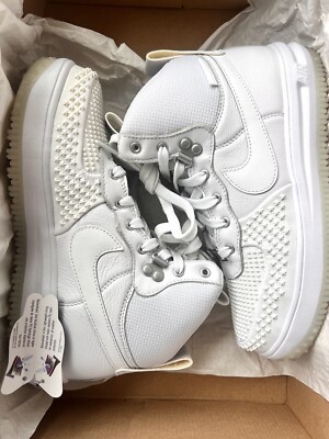 RARE WORN ONCE NIKE LUNAR AIR FORCE TRIPLE WHITE