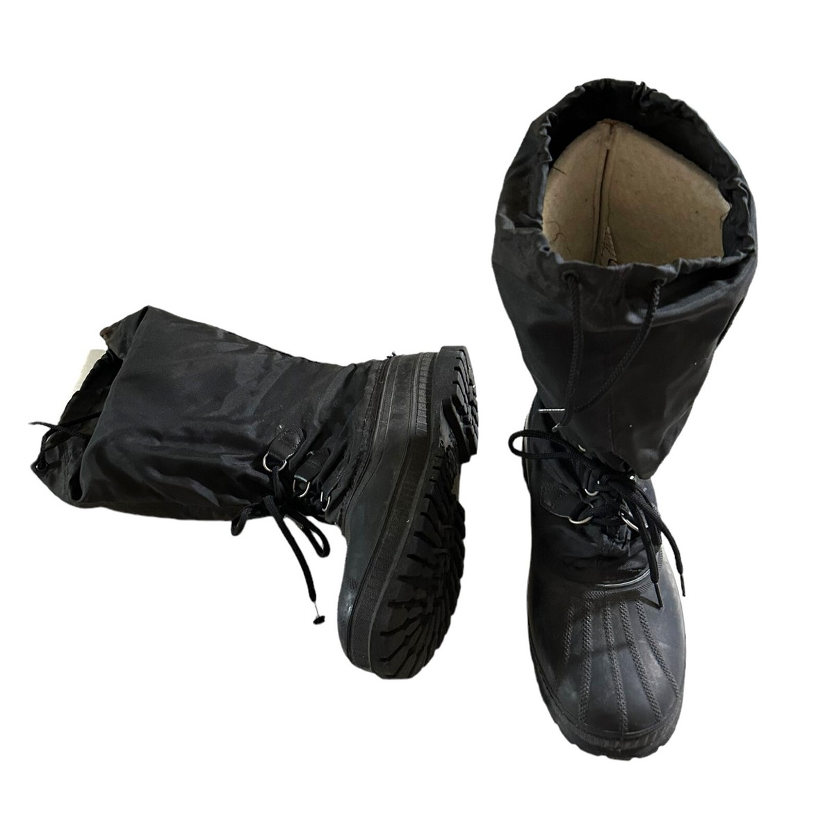 Sorel SnowBear Kaufman Winter Boots Sorel Kaufman Snowbear Boots Mens 8 Black Nylon Felt Lined  main image 2