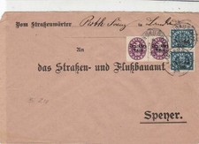 Germany 1922 Multiple Cancel & Official Stamps Cover ref 22941