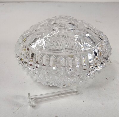 Vintage Lefton Exclusives Cut Glass Egg Shaped Perfume Bottle Rare