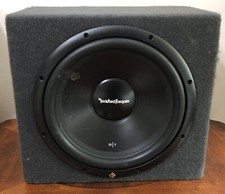 ROCKFORD FOSGATE R1-1X12 12" 400 WATT LOADED CAR SUBWOOFER WITH CASE ENCLOSURE