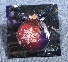 Flicker Lenticular Christmas BALL Blinking Card Great Motion Holiday Spirit